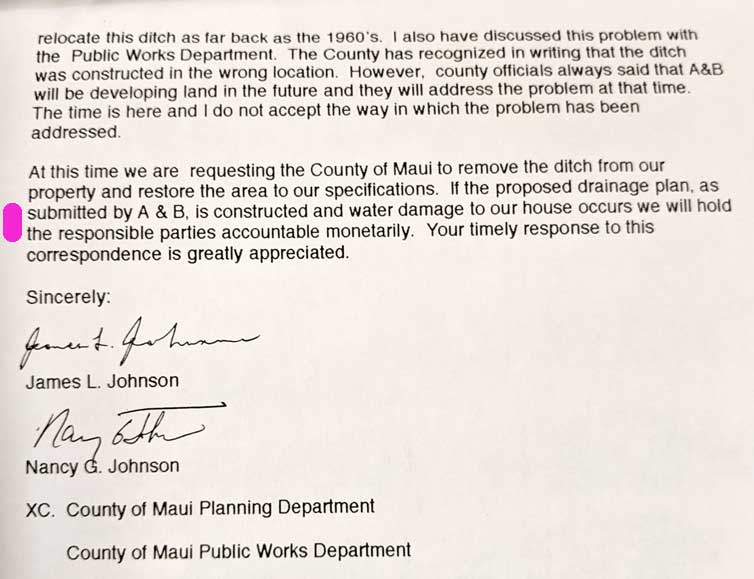 James & Nancy Johnson Letter pg 2