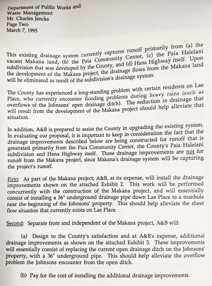 A&B Agreement with Maui County pg 1